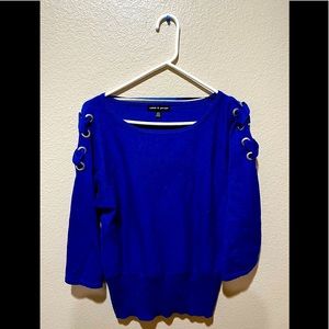 Cable and Gauge, dark blue, sweater top